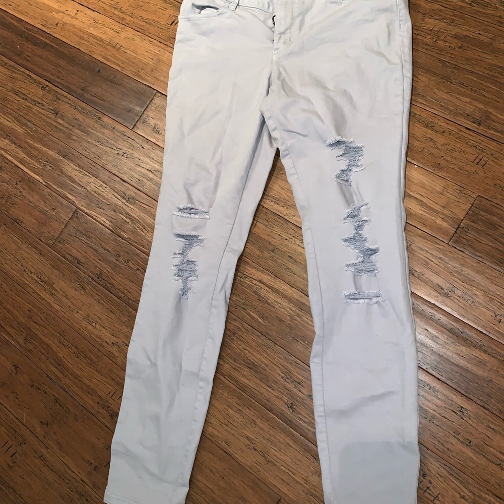 gray jeans